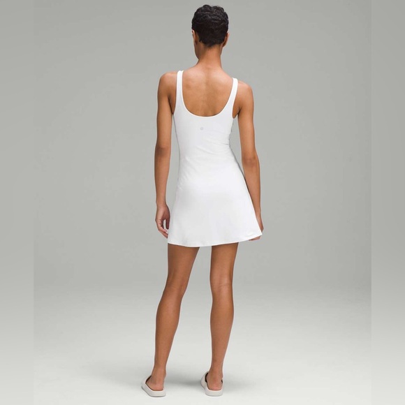 Lululemon align dress nulu bright white nude beige interior shorts with pockets - Picture 3 of 10